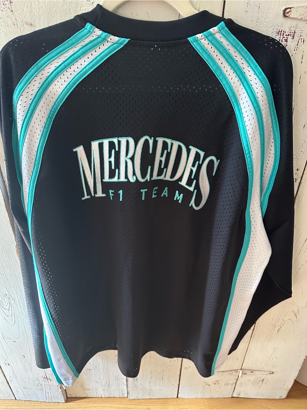 Adidas Mercedes F1 Team Black & Teal Jersey. BNWT. Men’s size XL - Picture 3 of 5